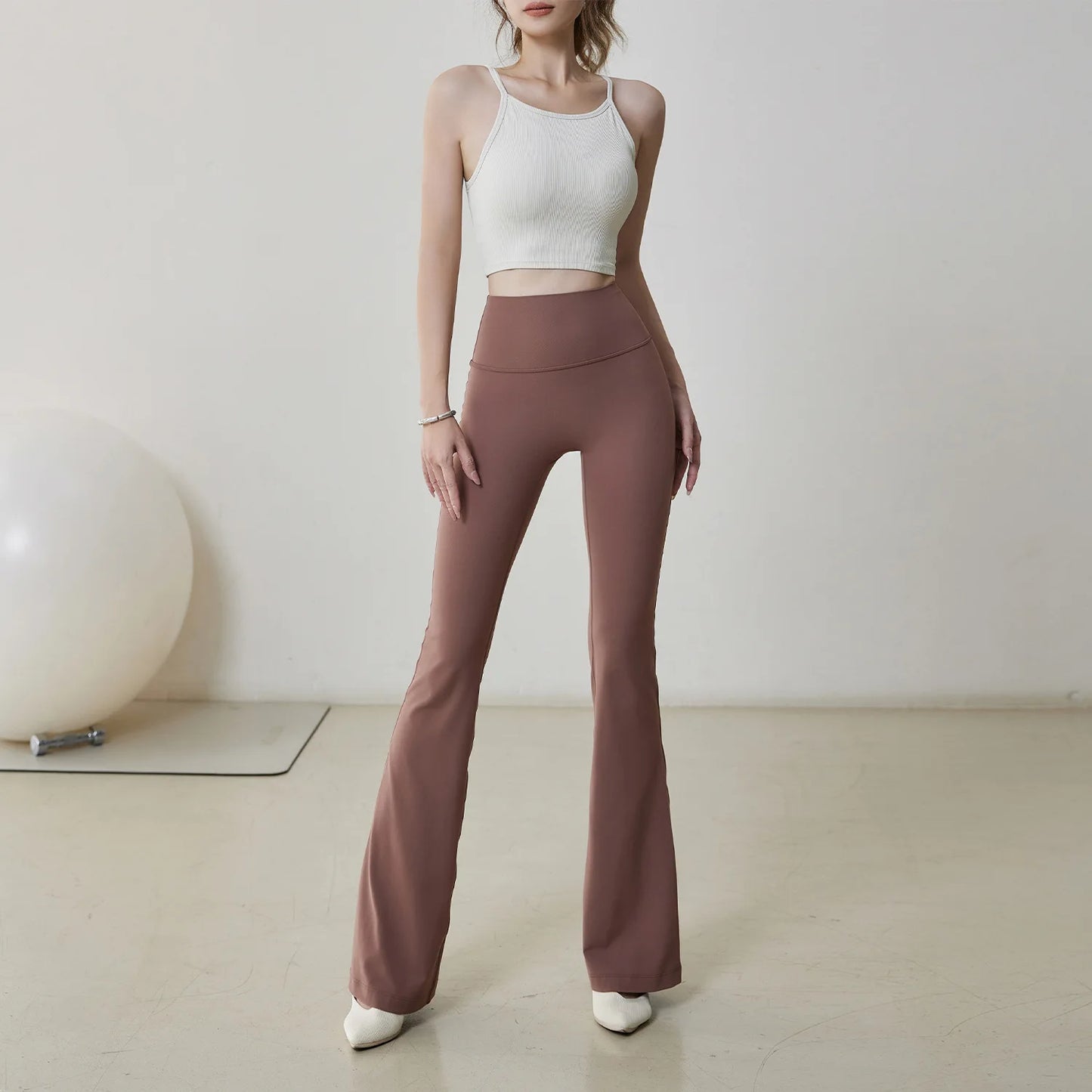Seamless Cloud Feeling High Waist Butt Lift Yoga Flare Leggings Scrunch Butt